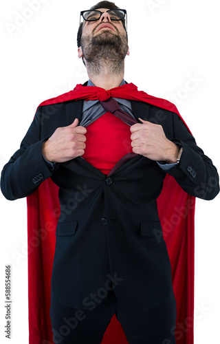 Принти на полотні Businessman pretending to be super hero