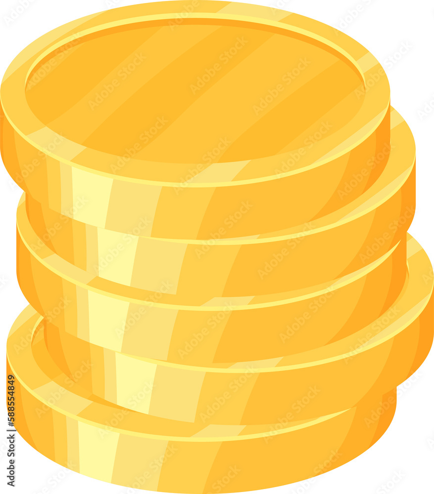 Pile of golden coin money, pirate corsair treasure Pile of golden coin money, pirate corsair treasure