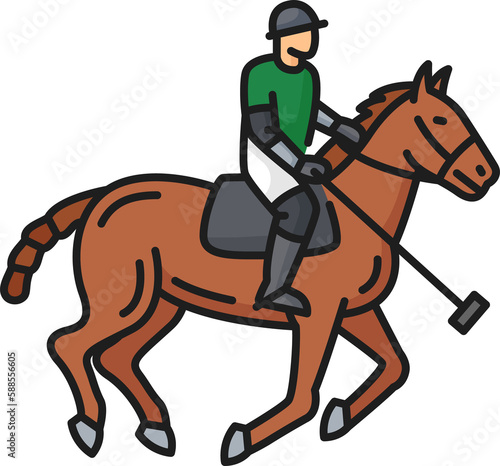 Equestrian sport, horseracing Argentina sport © Vector Tradition