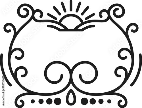 Fileteado style border with flourish ornate photo