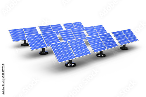 Rows of 3D solar panel