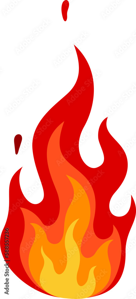 Cartoon wildfire hot fire or explosion flame Cartoon wildfire hot fire or explosion flame