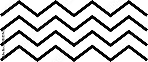 Memphis geometric shape, minimal zigzag line photo