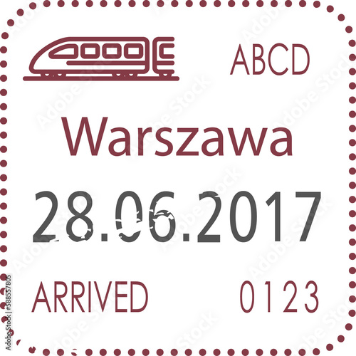 Railway visa control of Poland border  Warsaw visa