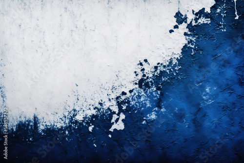 blue white colored peeling paint concrete cement stucco abstract texture, industrial chic, generative ai © Distinctive Images