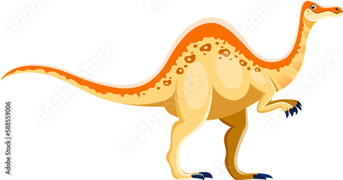 Cartoon Deinocheirus dinosaur comical character © Vector Tradition