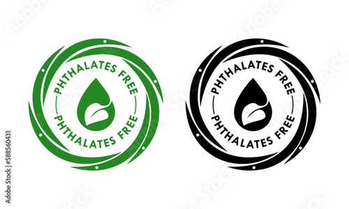 Phthalates free logo template illustration. Suitable for package product