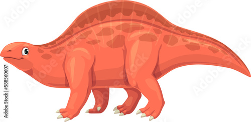 Cartoon lotosaurus dinosaur character poposauroid