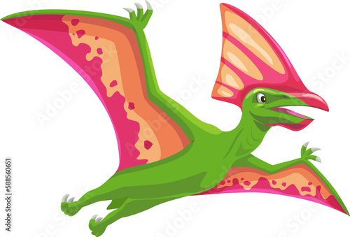 Cartoon tapejara dinosaur character, pterosaur photo