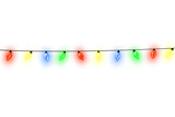 Christmas lights in a line