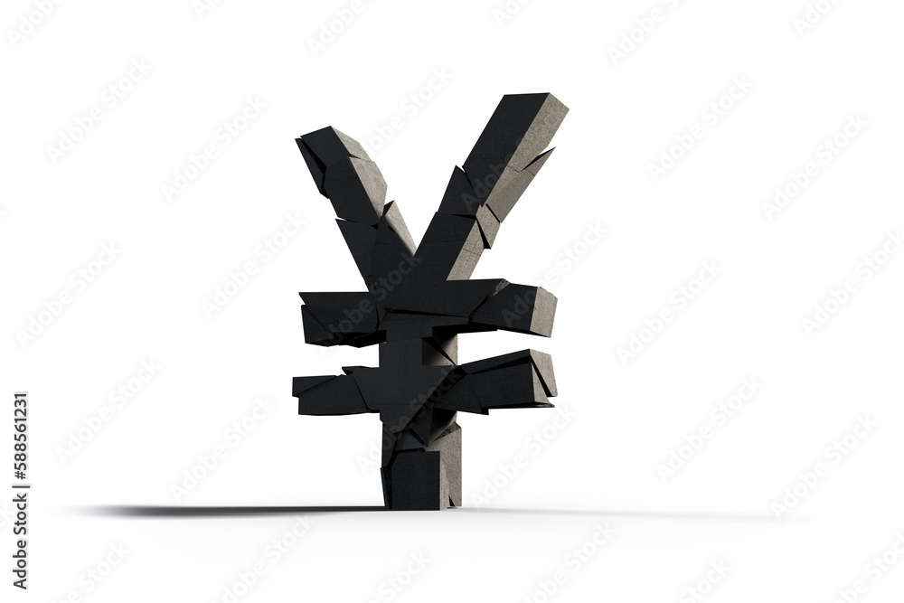 Obraz premium 3d image of Yen sign 