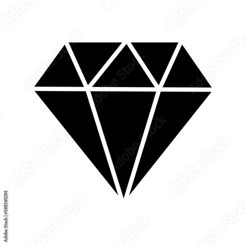 Diamond illustration vector on white background..eps