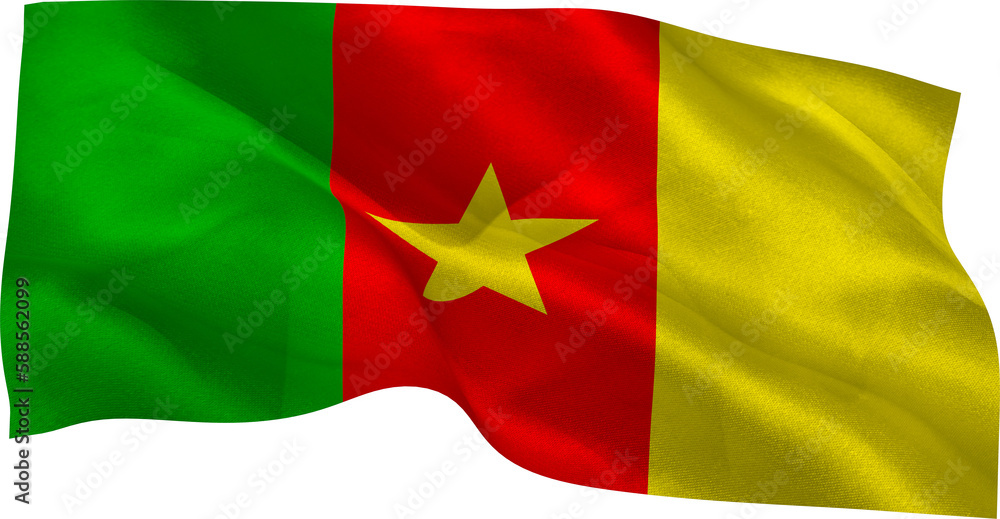 Obraz premium Digitally generated cameroon national flag