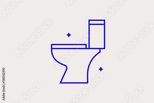 Geometric concept of lavatory pan
 vector illustration in a flat style for website, mobile app, banner, ui ux, web design, business, marketing, landing, infographics, mockup,development	