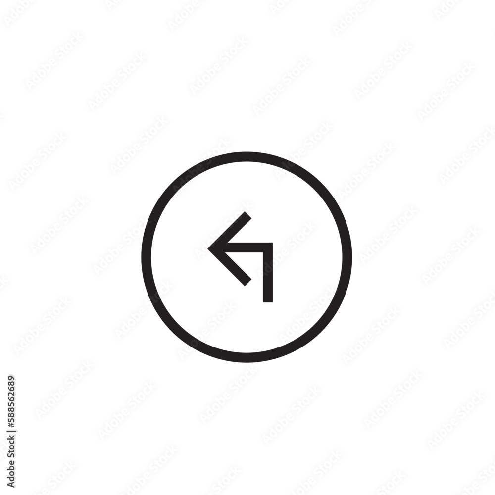 Left Traffic Arrow Outline Icon Left Traffic Arrow Outline Icon
