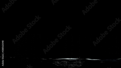 Water splash drop animation. Water drop falling making droplet splash and waves clean.