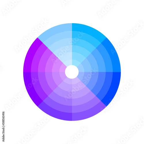 round color palette. Gradient color. Vector illustration.