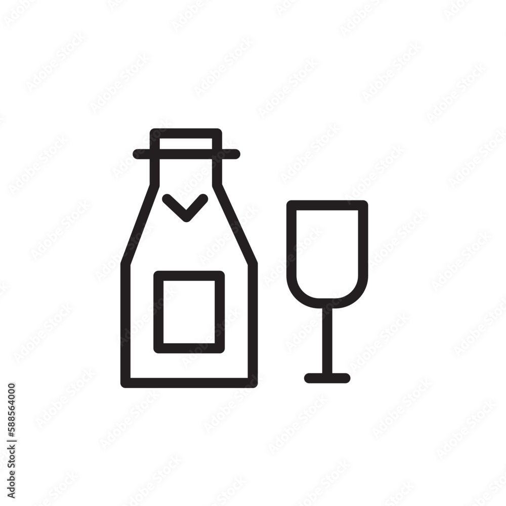 Alcohol Bottle Party Outline Icon Alcohol Bottle Party Outline Icon