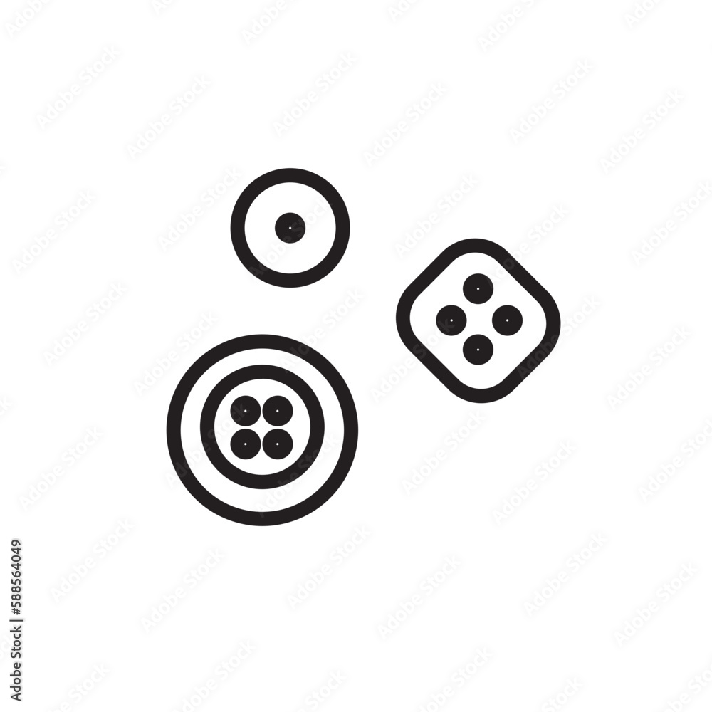 Atelier Buttons Clothes Outline Icon