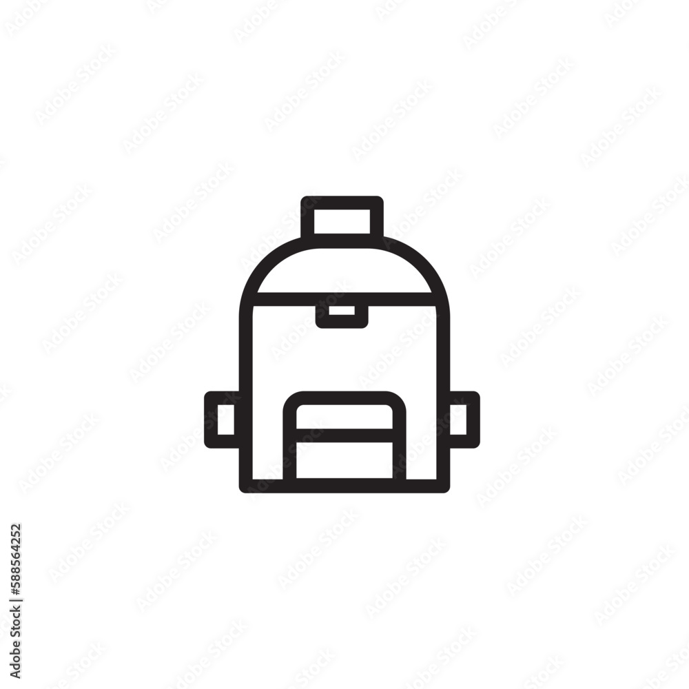 Backpack Bag School Outline Icon Backpack Bag School Outline Icon