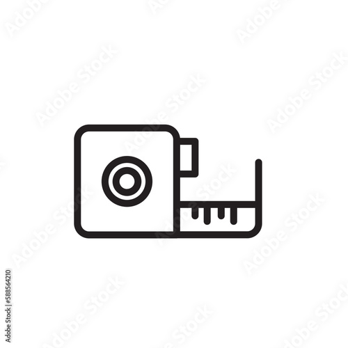 Ruler Tailor Tape Outline Icon