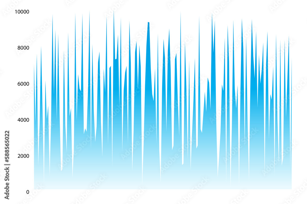 Blue graph over white background Blue graph over white background