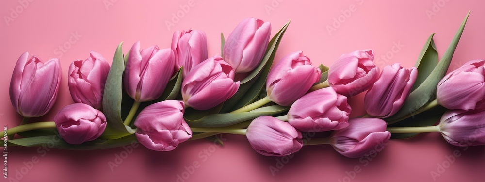 Pink on pink tulip bouquet for Mother's Day celebration