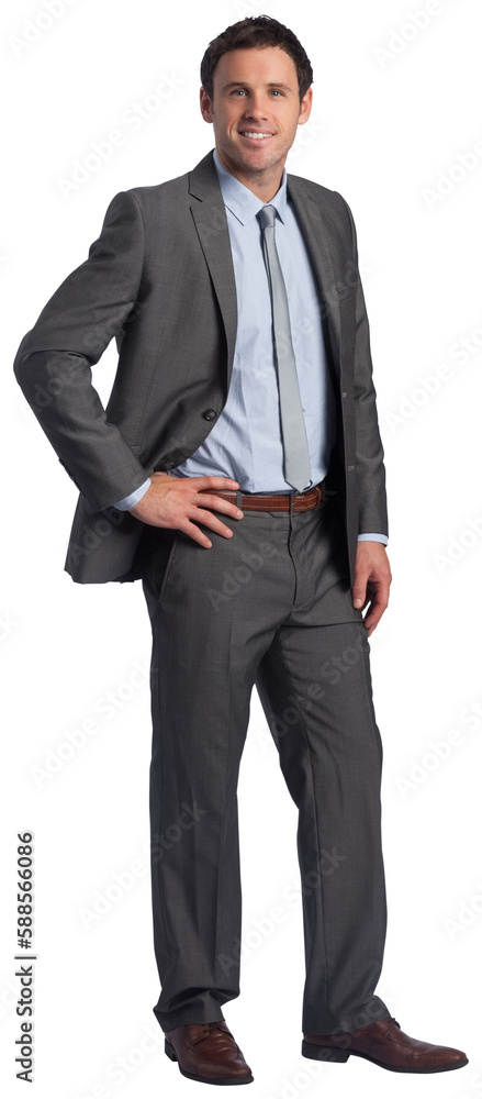 Smiling businessman with hand on hip Smiling businessman with hand on hip