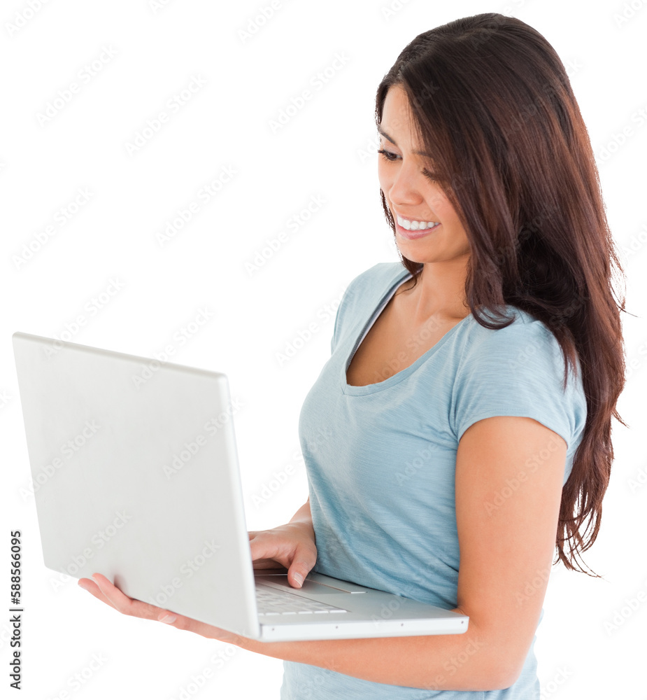 Good looking woman relaxing with her laptop Good looking woman relaxing with her laptop