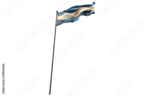 Low angle view of Argentina flag