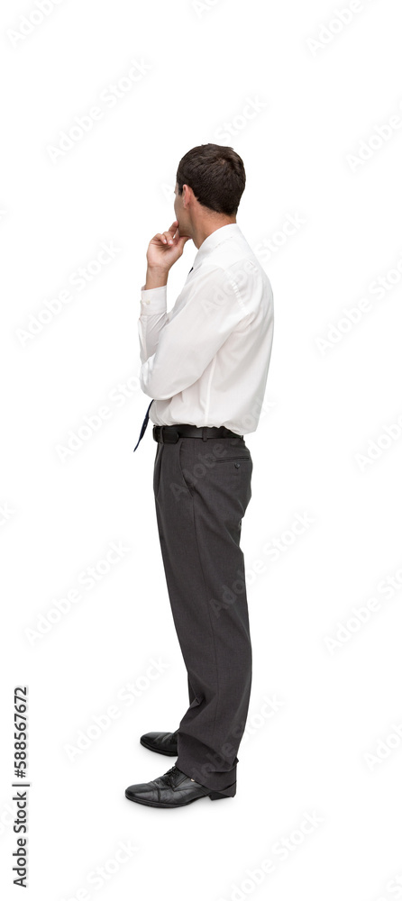Thoughtful classy businessman looking away Thoughtful classy businessman looking away