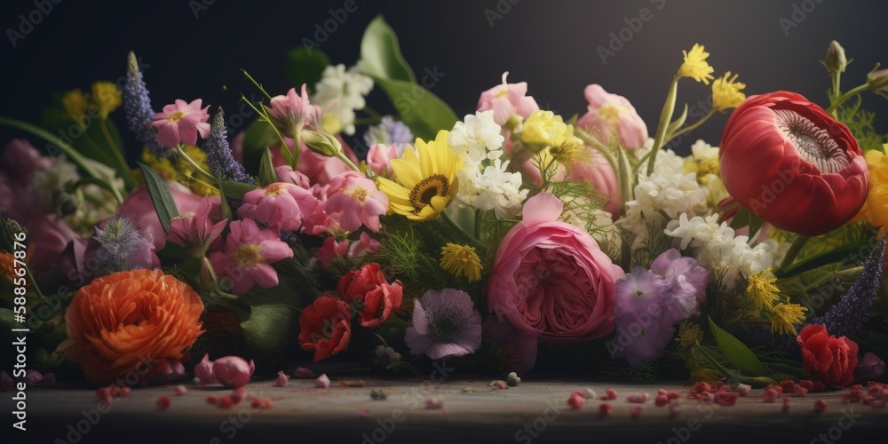 custom made wallpaper toronto digitalSpringtime Mother's Day banner featuring mixed flowers