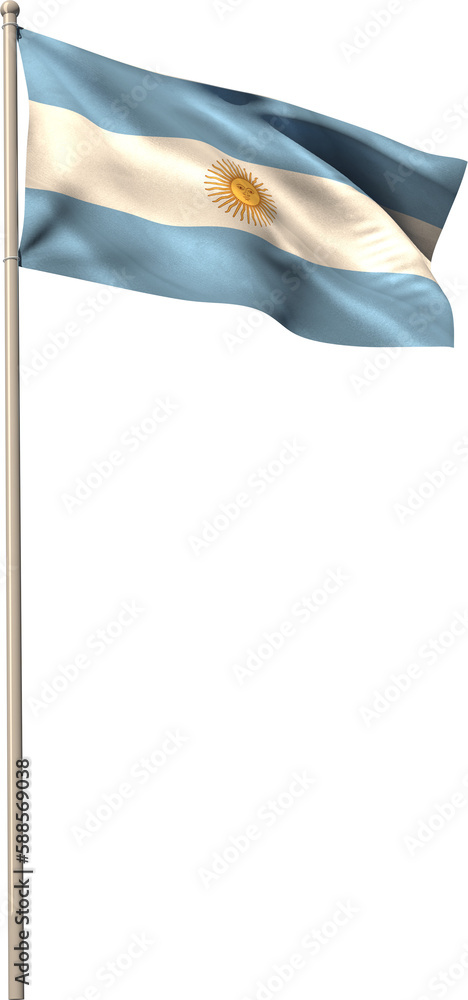 Fototapeta premium Digitally generated argentina national flag