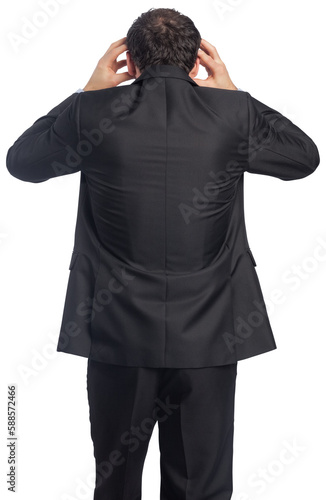 Fotografía Stressed businessman with hands on head