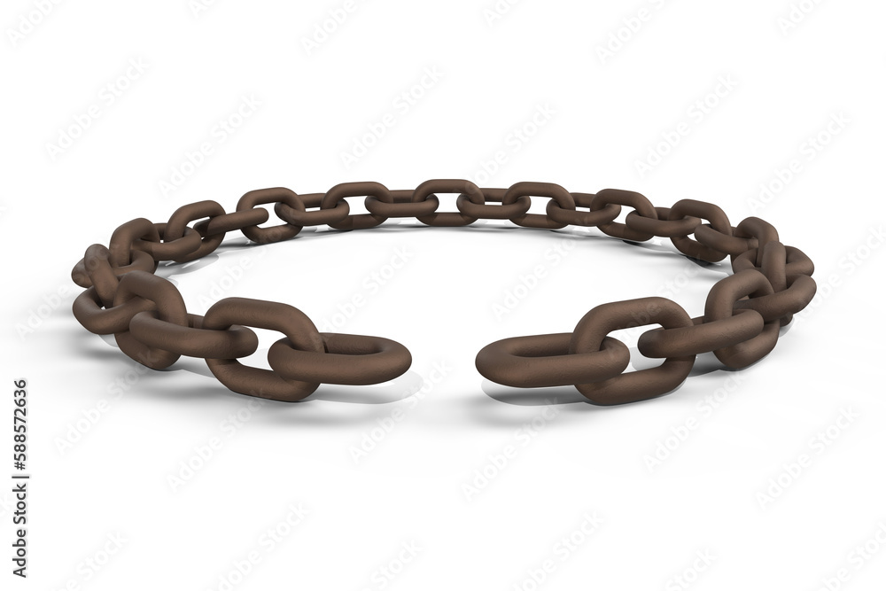 Obraz premium 3d image of broken chain