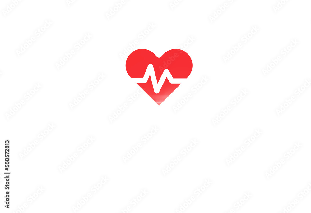 Graphic image of heart with pulse trace