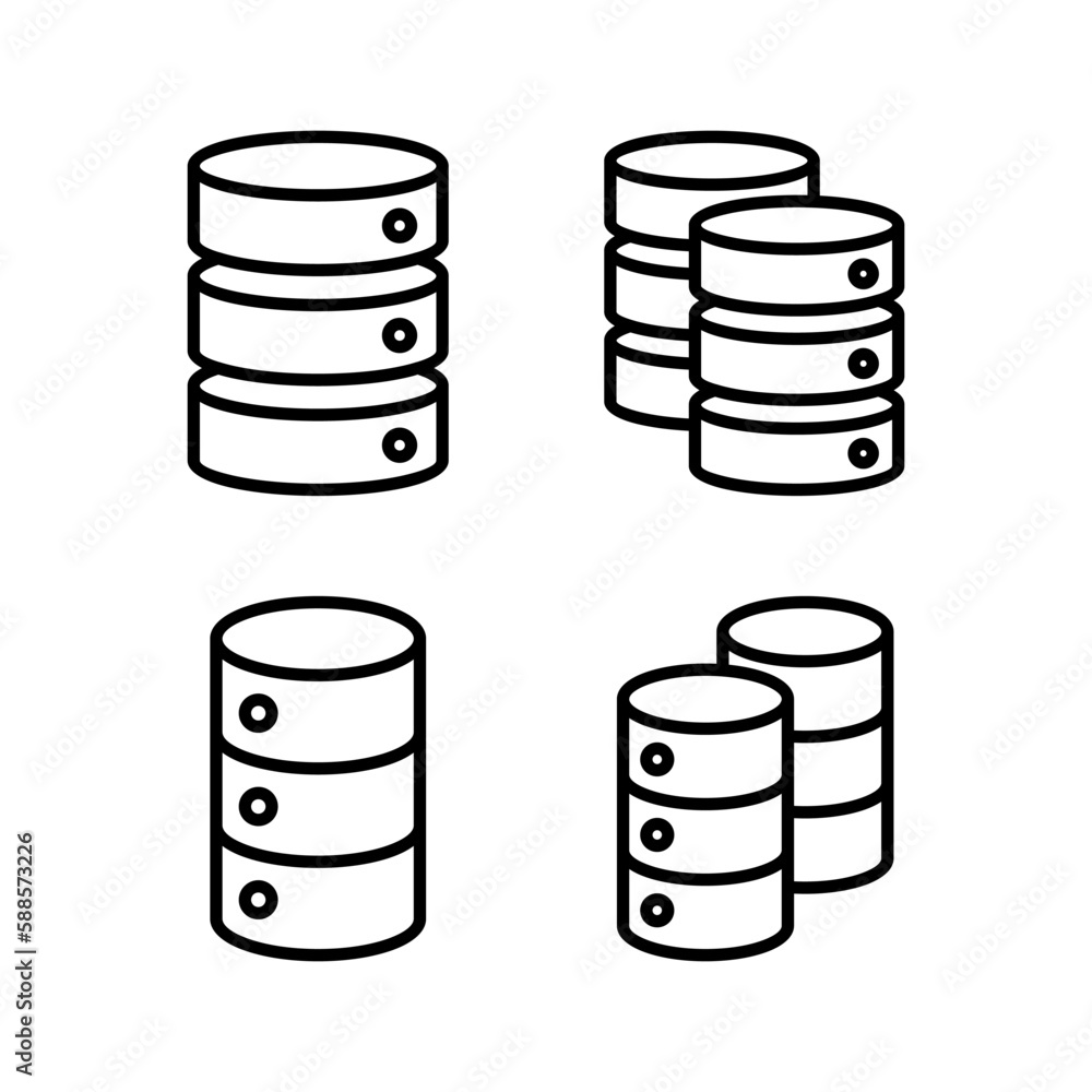 Database icon vector illustration. database sign and symbol Database icon vector illustration. database sign and symbol