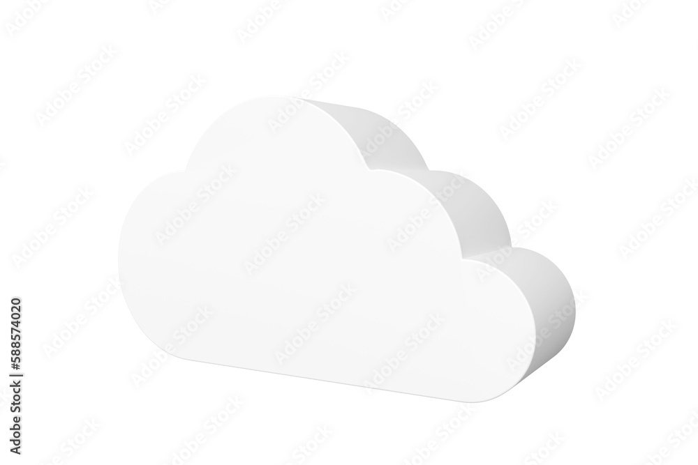 Computer generated image of white cloud Computer generated image of white cloud