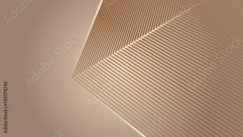 Abstract golden lines texture background shaped like tall buildings looking up
