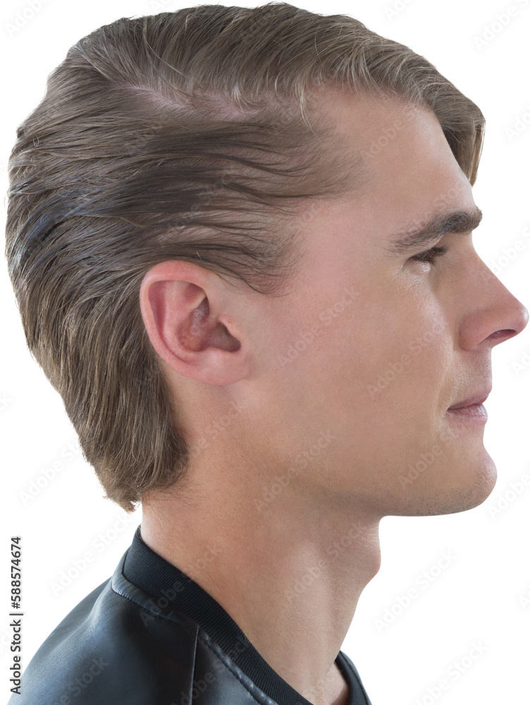 Side view of thoughtful young man Side view of thoughtful young man