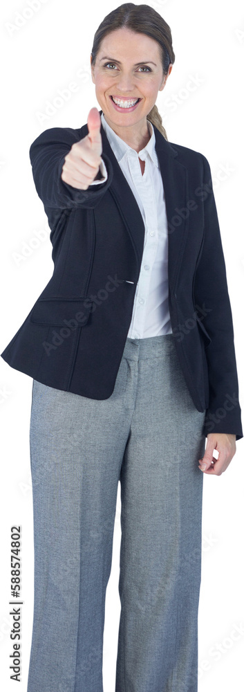 Portrait of smiling businesswoman gesturing thumbs up Portrait of smiling businesswoman gesturing thumbs up