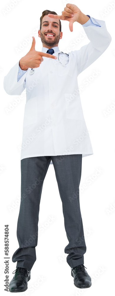 Handsome doctor gesturing Handsome doctor gesturing