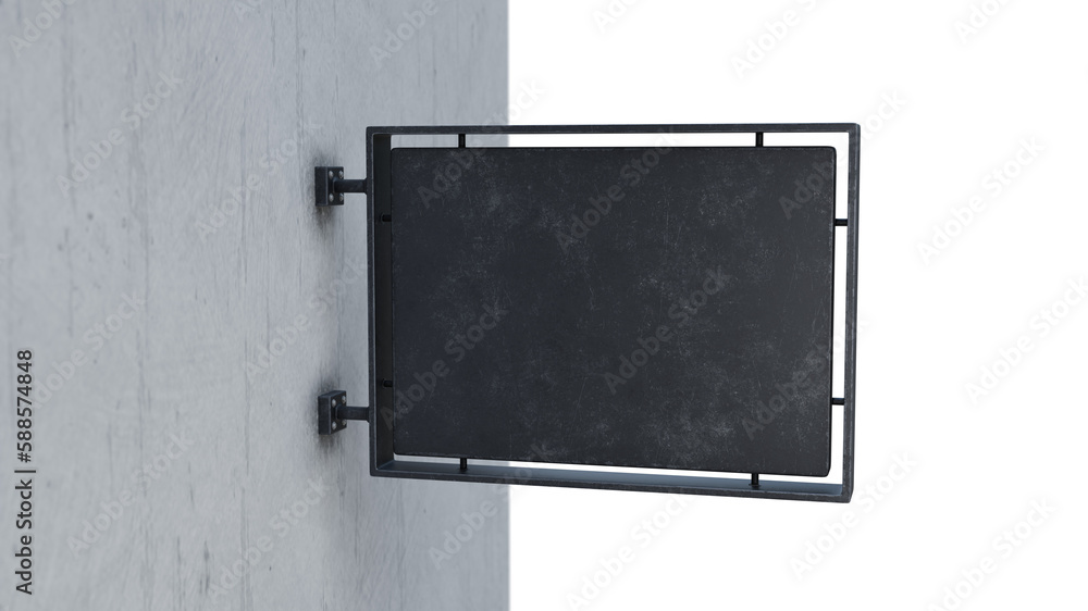 Fototapeta premium Composition of sign on wall with copy space on transparent background