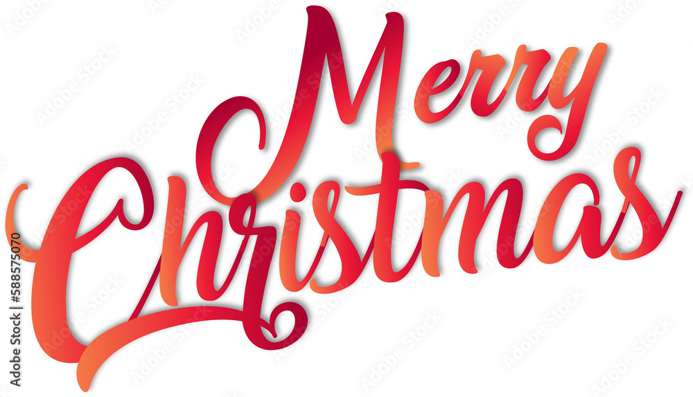 Digitally generated image of red merry christmas text banner against white background Digitally generated image of red merry christmas text banner against white background