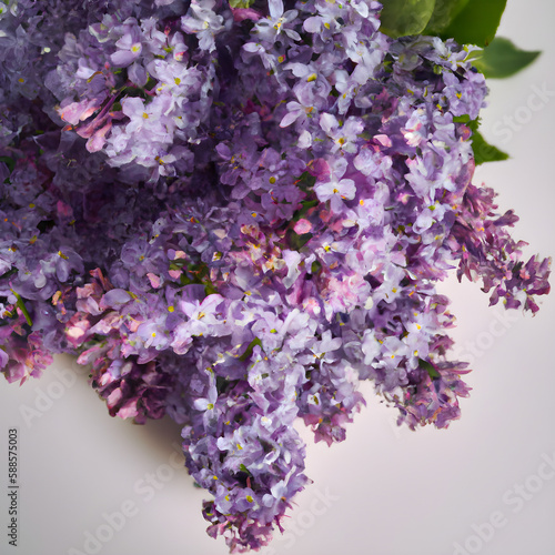 bouquet of lilacs on a white background