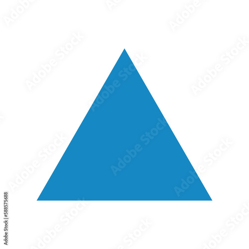 Properties of equilateral triangle in mathematics. Three sides with same length. Geometric shape. Vector illustration isolated on white background. photo