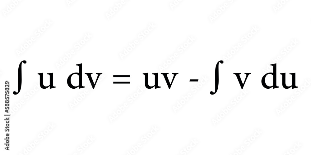 Integration by parts formula in mathematics.