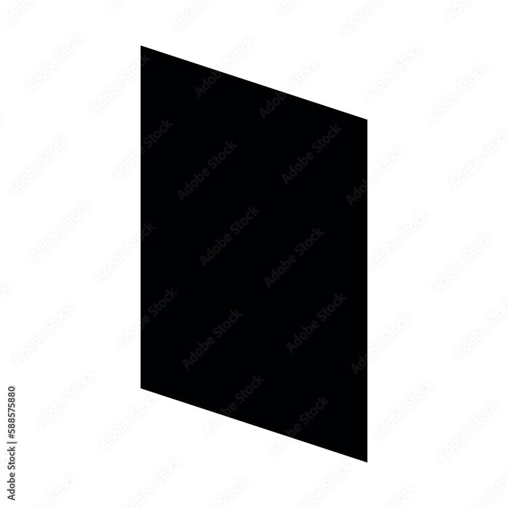 Properties of a parallelogram in geometry. Area and perimeter of parallelogram shape. Vector illustration isolated on white background.