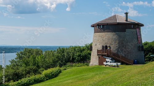 Martello Tower overlooking the Saint Lawrence River in Québec City, Canada