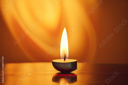 image of a candle flame, which represents inner peace and stillness, to create a calming and meditation 